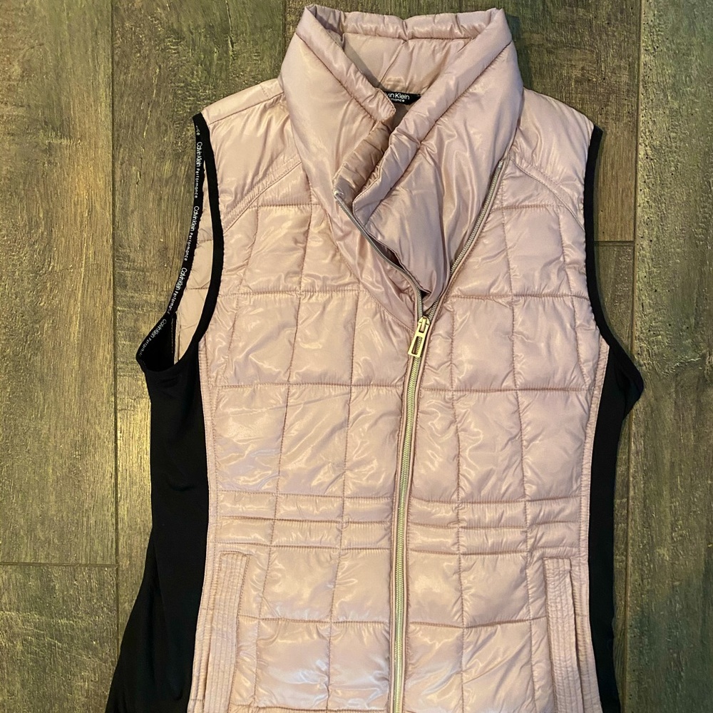Rose gold & black Calvin Klein puffer vest